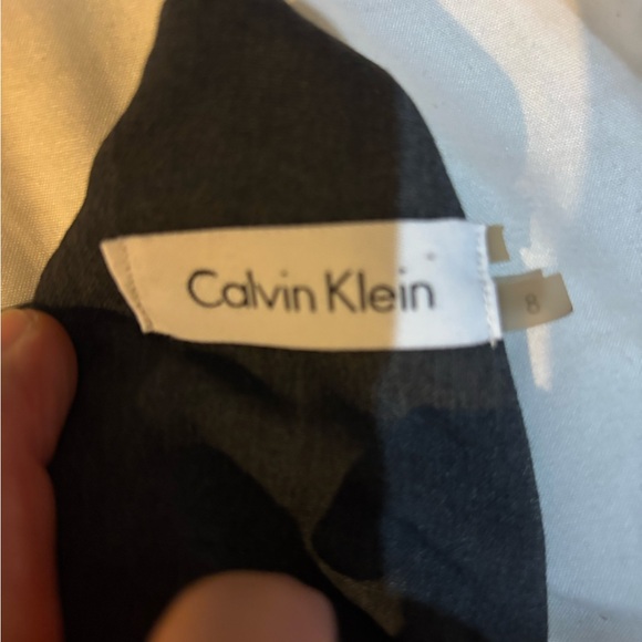 CALVIN KLEIN GREY PLEATED DRESS - Picture 2 of 5